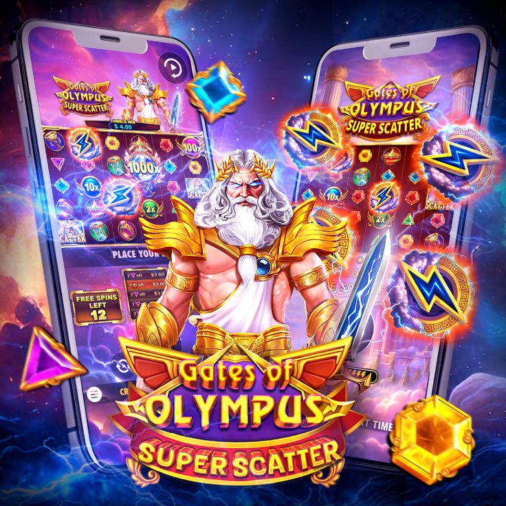 Permainan slot Pragmatic Play Gates of Olympus dengan simbol Zeus dan fitur Super Scatter di layar ponsel, menampilkan strategi dan teknik mendapatkan kemenangan permainan Pragmatic Play.