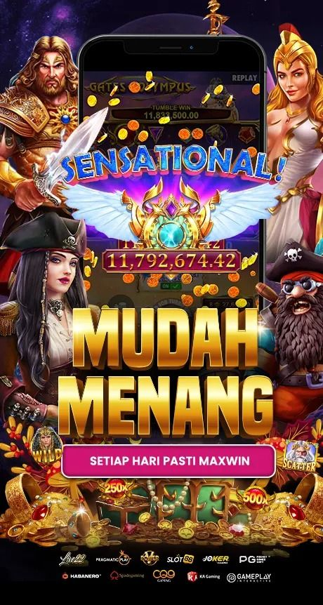 slot sensasional mudah menang dengan hadiah besar dan fitur scatter yang sering muncul, menampilkan karakter dewa Zeus dan pirat wanita dengan tulisan “Setiap Hari Pasti Maxwin”.